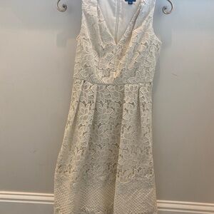 Ann Taylor Ivory Lace Sleeveless Top